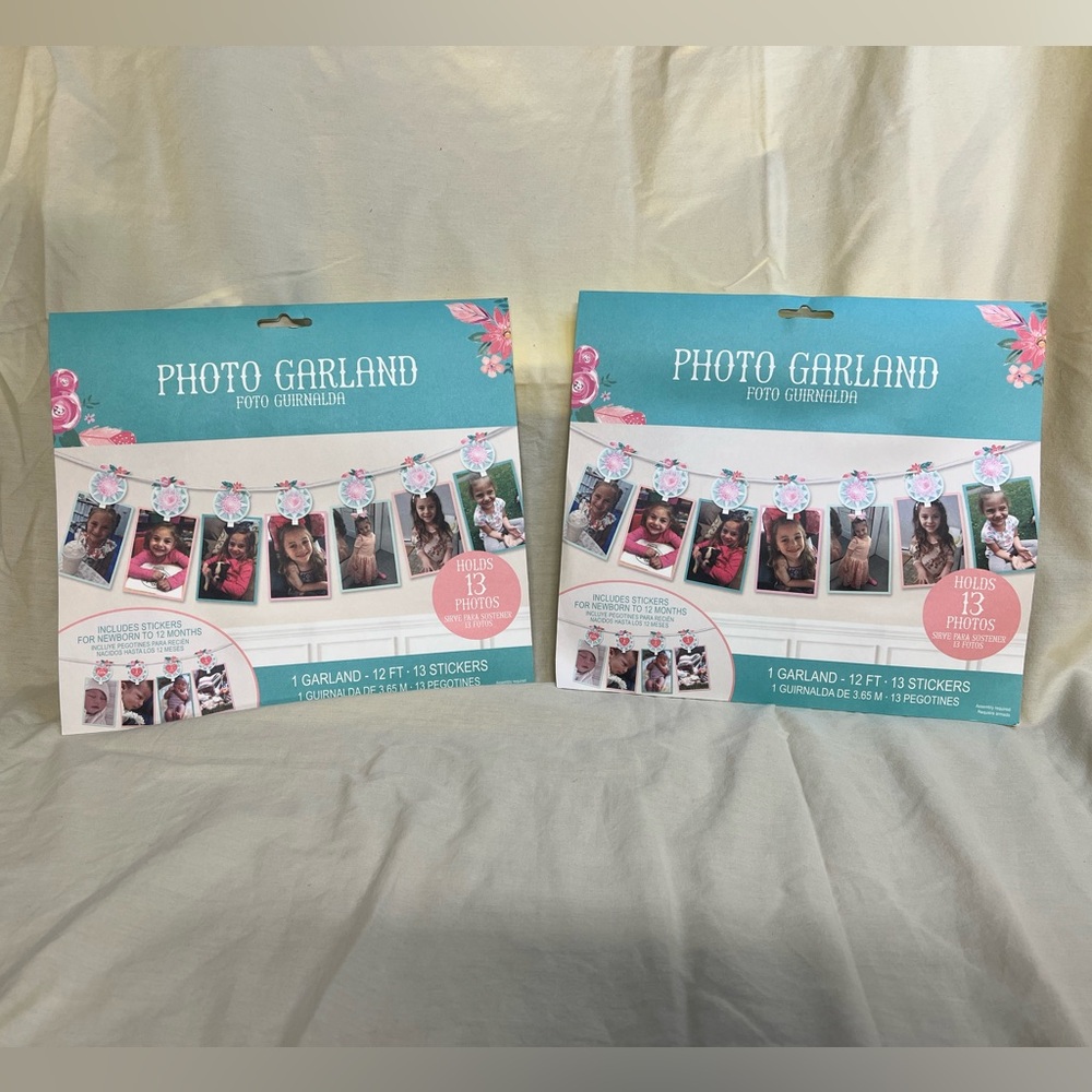 Photo Garland with Floral Design